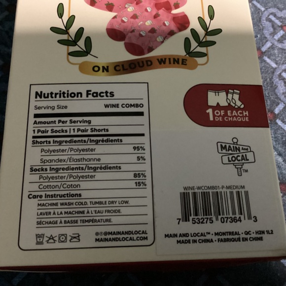 Boxed Wine Women’s Lounge Shorts and Socks New Size: M - Picture 6 of 11